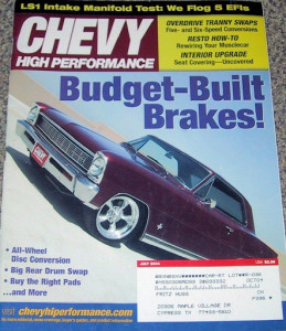 CHEVY HIGH PERFORMANCE 2004 JULY - TRANNY & BRAKE TEST